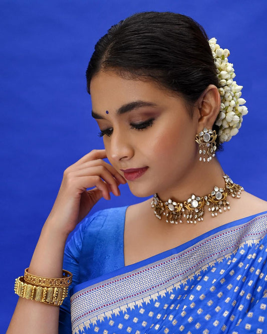 Womens Silk Blue Saree