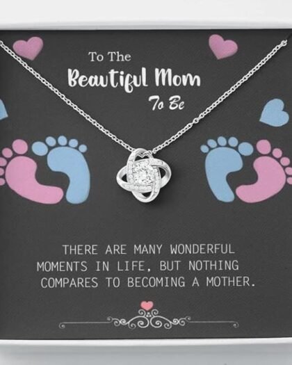 FABUNORA Unique Gift for Pregnant Woman/Mom to be - Pure Silver Necklace Gift Set | With Certificate of Authenticity and 925 Stamp