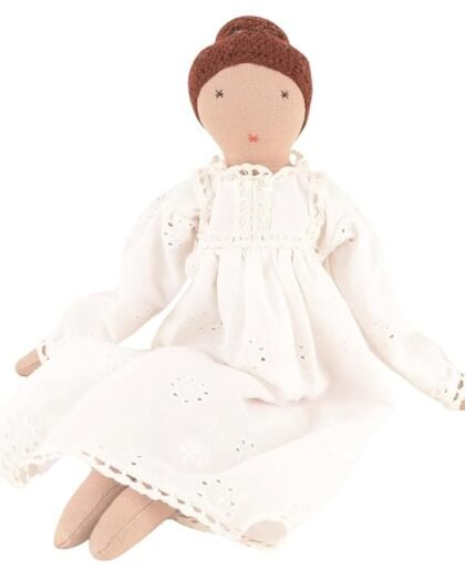 SilaiWali Maria Handmade Cotton Doll with Polyfill Filling, Woollen Hair, Cotton Bedding, and Paper Box ? Eco-Friendly Toy for Kids