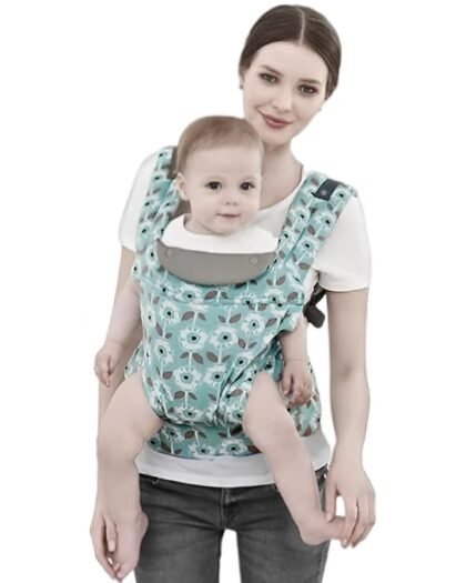 POLKA TOTS Green Hugsy Abstract Floral Printed Adjustable Baby Carrier for New-Born to Toddler (3 to 24 Months)