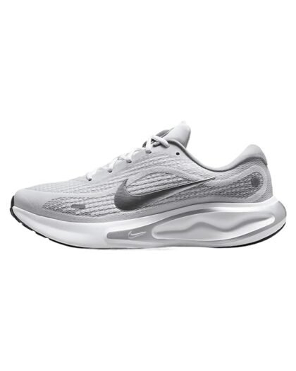 Nike Men's Journey Low-Top Run-White/Metallic Silver-Black-Ashen Slate-8Uk