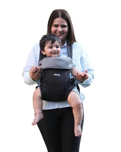 Little Pea 4-in-1 Ergonomic M Position Baby Carrier for Newborns to Toddlers Kangaroo Bag (3 Months -24 Months), Front and Back Carry, Soft Breathable Fabric, Supports 3kg-20 Kg