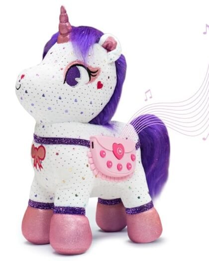 Shifu ZeeZee The Smart Storyteller - Singing & Talking Unicorn Friend Soft Toys for Kids Unlimited Content on The App Rhymes Stories Pretend Play Birthday Gifts for Boys and Girls Ages 3, 4, 5, 6