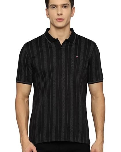 Louis Philippe Men's Striped Slim Fit T-Shirt