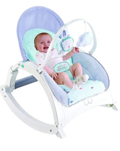 Fiddlys Newborn to Toddler Rocker Chair with Music and Vibration Function, Adjustable Mode (27231), Blue