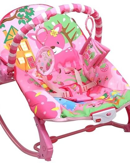 LuvLap Springdale Newborn To Toddler Portable Rocker Cum Bouncer,Multicolor
