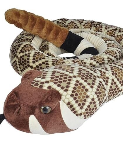 WILD REPUBLIC Snakes Super Jumbo, Western Diamondback Snake, Giant Stuffed Animal, Plush Toy, Gifts for Kids, 113 Inches