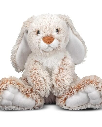 Melissa & Doug Burrow Bunny Rabbit Stuffed Animal (Washable Surface, Soft Fabric, 9? H x 10? L x 6? W)