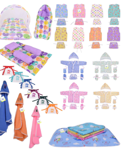 Toddylon New Born Baby Products All Complete Daily Items Combo (0-6 Months),Multicolor, 1 Count