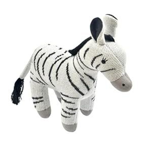 NESTA TOYS - Zebra Animal Soft Toy for Kids | Snuggly Knitted Cotton Plush Toy for Babies, Toddlers and Kids | Animal Doll for Kids