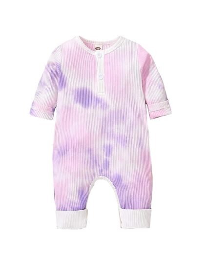 ToodiiIN Jumpsuit for Kids, Newborn Infant Baby Boy Girl Long Sleeve Rainbow Tie-Dye Romper Clothes