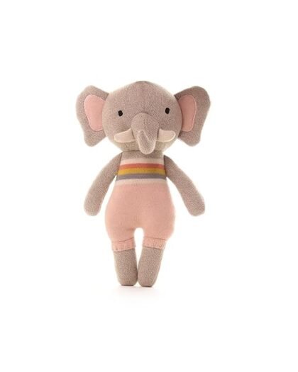 Pluchi Ellie Elephant- Cotton Knitted Stuffed Soft Toy (Multi Color)
