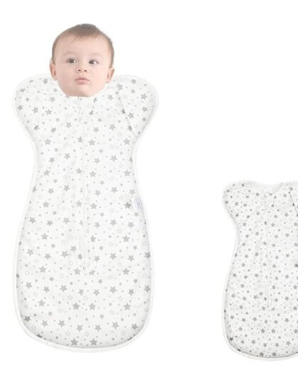 SNOWIE SOFT® Baby Swaddles for Newborns, 100% Cotton Baby Swaddle Wrap for Newborns Arms Up Baby Sleeping Blanket Zipping Baby Sleeping Bag Newborn Sleep Sacks for Startle Reflex for Baby 0-6 Months