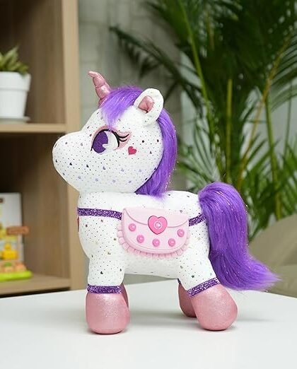 Shifu ZeeZee The Smart Storyteller - Singing & Talking Unicorn Friend Soft Toys for Kids Unlimited Content on The App Rhymes Stories Pretend Play Birthday Gifts for Boys and Girls Ages 3, 4, 5, 6