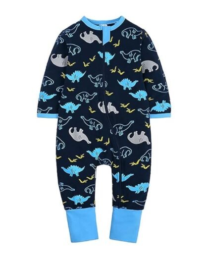 YHomU Zippered Lovely Spring Autumn Multicolor Baby Jumpsuit Footless Zipper Causal Lovely Fashion Lightweight Cartoon Long Sleeve Bodysuit Infant Romper for Baby