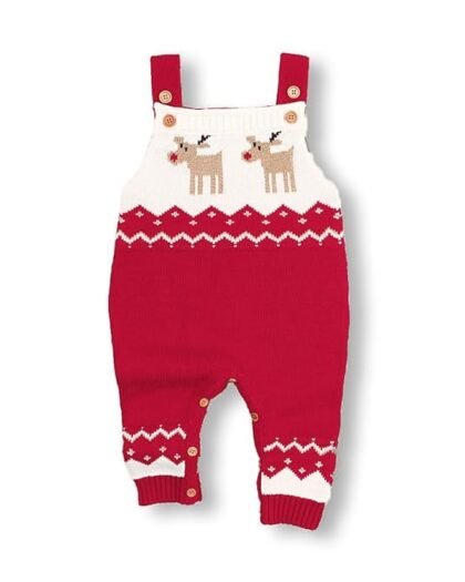 mimixiong Baby Christmas Sweater Toddler Reindeer Outfit Red Clothes