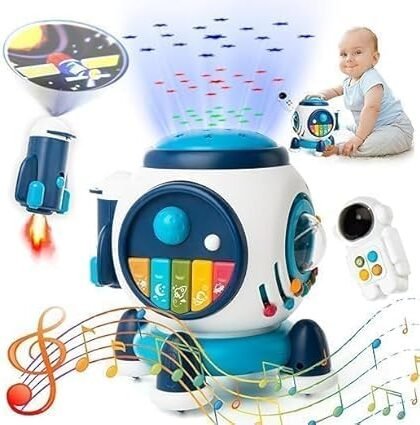 SellNjoy Space Capsule Activity Cube Baby Musical Toys for Toddlers 1-3, Infants 6 to 12 Months Baby Development Sensory with Poems (SJ21)
