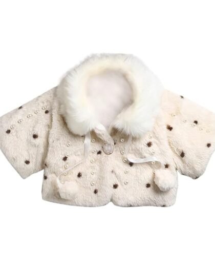 Hopscotch Baby Girls 100% Polyester Solid Full-Sleeve Fleece Mid-Length Jacket