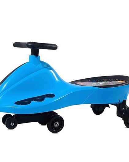 Kidsmate Drift Swing Car for Kids - Ride-On Toy with PU Wheels, Non-Slip Pedals, and 360° Rotating Steering for Easy Navigate The Car for Ages 3 and Up - Blue