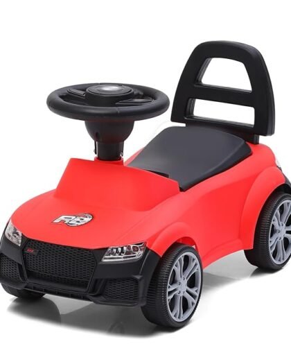 ehomeKart R8 Kids Push and Ride Racer, Ride On Push Car with Horn, Music, Light, Backrest and Under Seat Storage - 1 to 3 Years Universal Wheels, Kids Indoor/Outdoor Toy Car for Boys and Girls