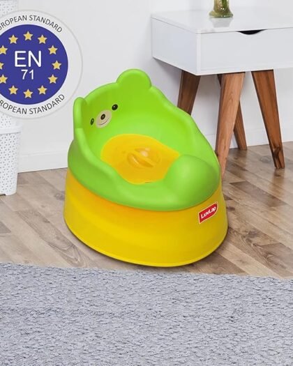 LuvLap Adaptable 2 in 1 Potty Training Plastic Seat for 1 + Year Child, Potty Trainer with Detachable Potty Bowl, Suitable for Potty Training of Boys & Girls (Green & Yellow)