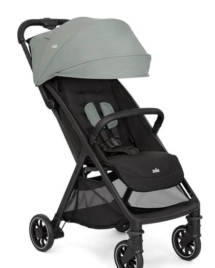 Joie Pact Pro Lightweight Compact Fold Stroller - Pram for Boys and Girls with Custom Recline, Front Swivel Wheels and UPF 50+ Canopy Stroller for Suitable from Birth to 22kg, Age 0 to 4 Years
