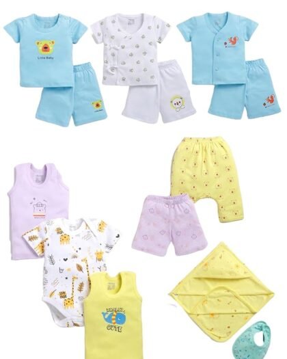 Peek A Boo Colors by Rupa Baby Boy Perfect for Baby Shower Clothing Set, Gift Set, 100% Cotton|Ultra Soft|Breathable