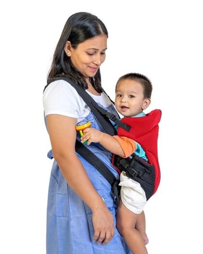 Mee Mee Elegant Lightweight & Adjustable Baby Sling Carrier with Padded Support, Safety Buckle, Waist Support Belt, Padded Shoulder Straps, for 0 to 24 Months Babies/Infants/Toddlers/Newborns (Red)