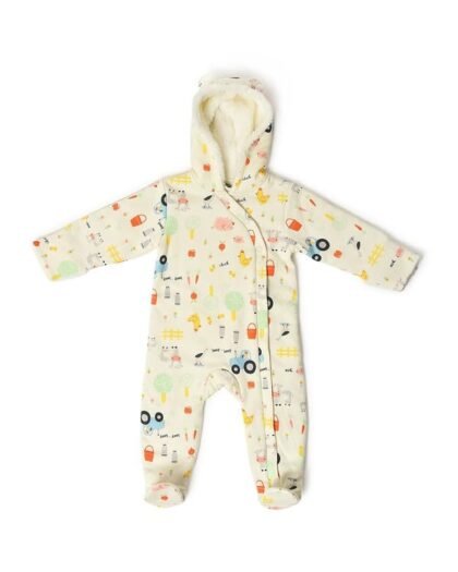 Mi Arcus Printed Sleepsuit with Booties for Baby Girl and Boy