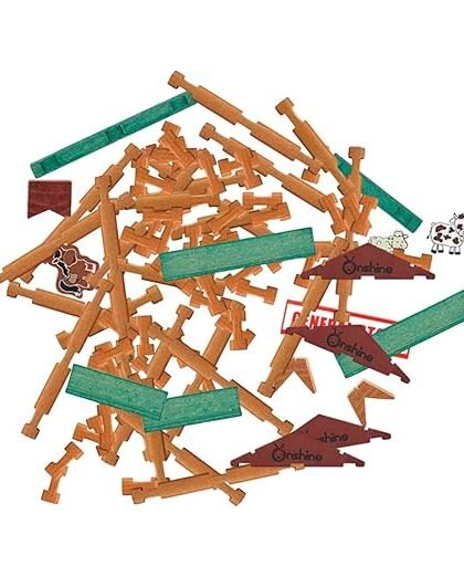 UJEAVETTE® Toy Log Cabin Building Set Engineering Construction for Baby Boys Girls Toddlers