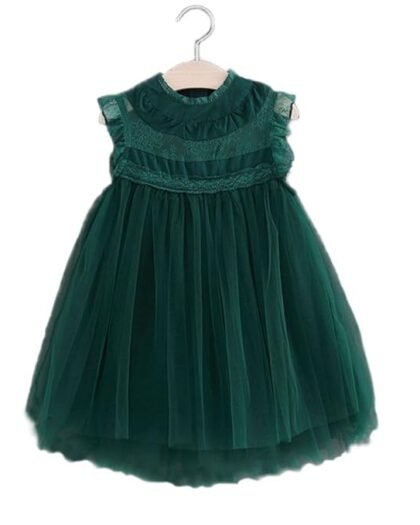 Colorful Childhood Girls Multi-Layer Tulle Lace Dress Princess Birthday Party Tutu Dress