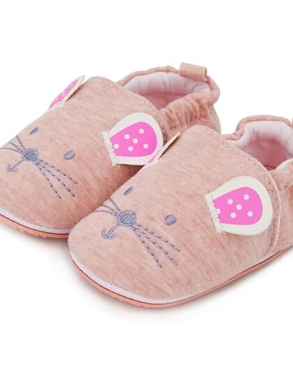 TIMATEGO Toddler Baby Boys Girls Shoes Non Skid Slipper Sneaker Moccasins Infant First Walker House Walking Crib Shoes(6-24 Months), 9-12 Months Infant, 01 Pink Cat