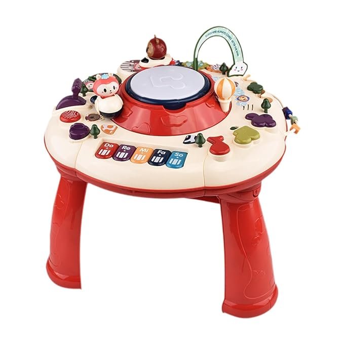 THE STYLE SUTRA® Baby Activity Table Music Activity Center Table for Boys Girls Baby Children red