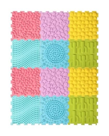 bnf® 12x Textured Sensory Mats Sensory Exploration Massage Floor Mats Kids Adults