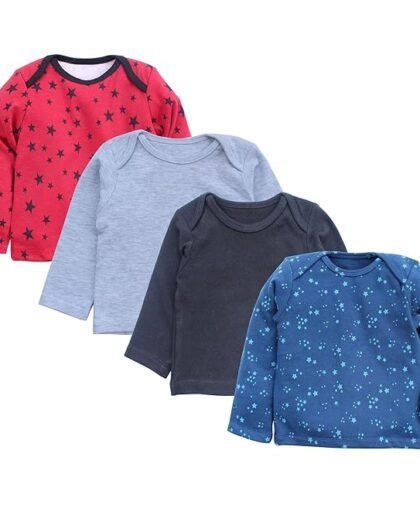 Kadambaby Baby Boys and Girls and Toddlers' Cotton Long-Sleeve T-Shirts, Multipacks