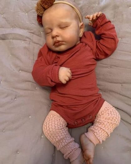 KAWAYII Reborn Baby Doll Lovely 50cm Sleeping Baby Doll Realistic Newborn Dolls Handmade Doll Adorable Vinyl Soft Body Weighted Reborn Toddler Gift for Age 3+…