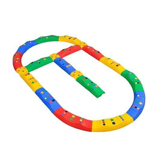 ATORSE® Toy Kids Balance Beam Interactive Stepping Stone Game Colored for Preschool Kids Rainbow Stars