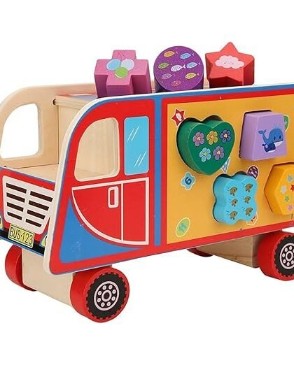 BeFunky Montessori Toys for Toddlers, Wooden Shape Matching Blocks Toy 12-18 Months, Sensory Learning Educational for Fine Motor Skill, Birthday Gifts for 1 2 3 Year Old Boy Girl